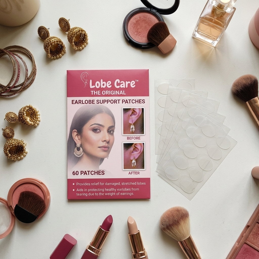 LobeCare™ (60 Patches) The ORIGINAL Ear Lobe Support Patches for Pierced Ears