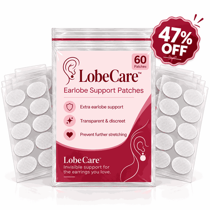 LobeCare™ (60 Patches) – Protective Earlobe Support Patches