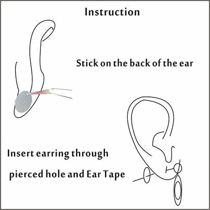 LobeCare™ (60 Patches) The ORIGINAL Ear Lobe Support Patches for Pierced Ears