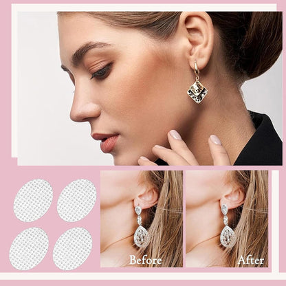 Protect Your Ear Lobes  - Earring Support Patches for Pierced Ears (60 Patches) | Lobe Care™