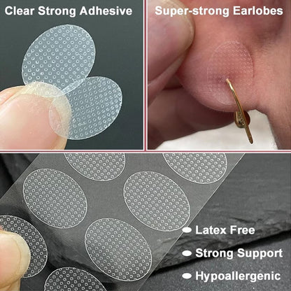 Protect Your Ear Lobes  - Earring Support Patches for Pierced Ears (60 Patches) | Lobe Care™
